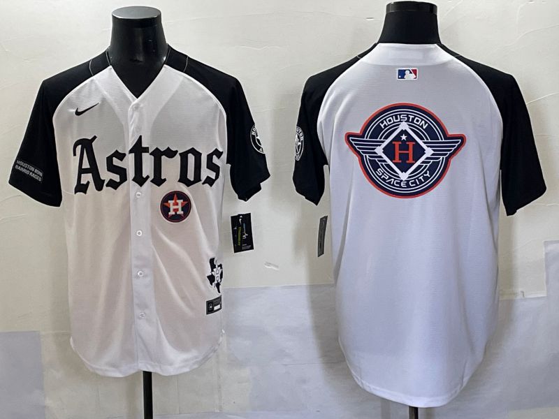 Men 2025 Houston Astros Blank White Black Five generations Joint Name Nike MLB Jersey style 36->houston astros->MLB Jersey